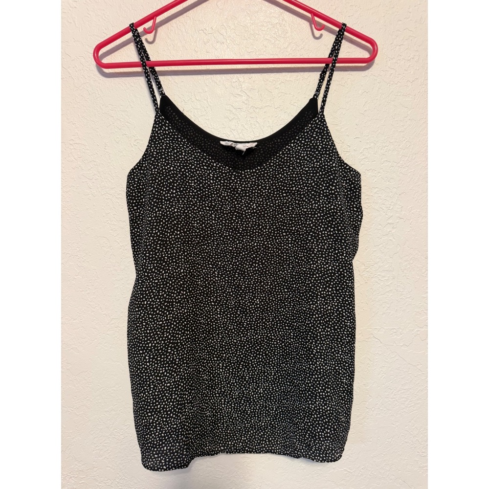 Hippie Rose Black White Polka Dot Double Strap Camisole Top HS1W1038SC Small